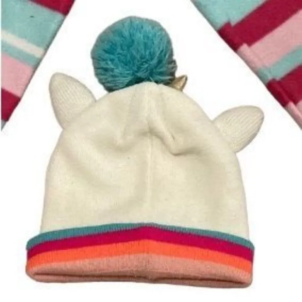 Made For Play Unicorn Pompom Hat Beanie Winter Fall Ski